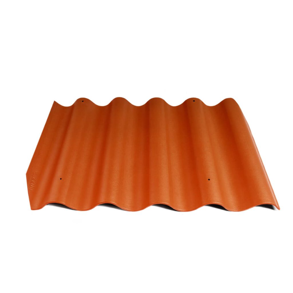 Värvitud eterniit laineplaat Eternit Gotika tellisepunane 585×920 mm