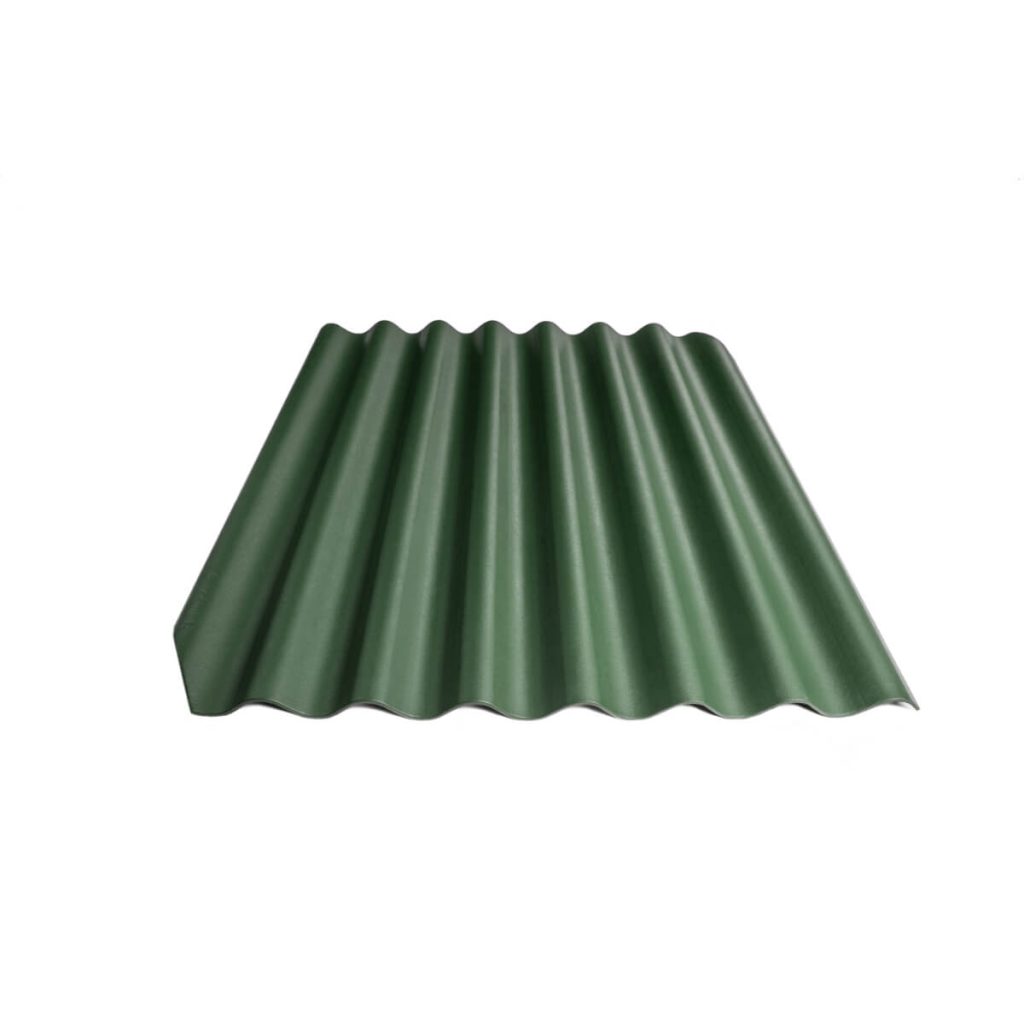 Värvitud eterniit laineplaat Eternit Klasika roheline 1250×1130 mm