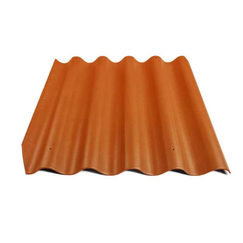 Värvitud eterniit laineplaat Eternit Villa tellisepunane 875x920 mm