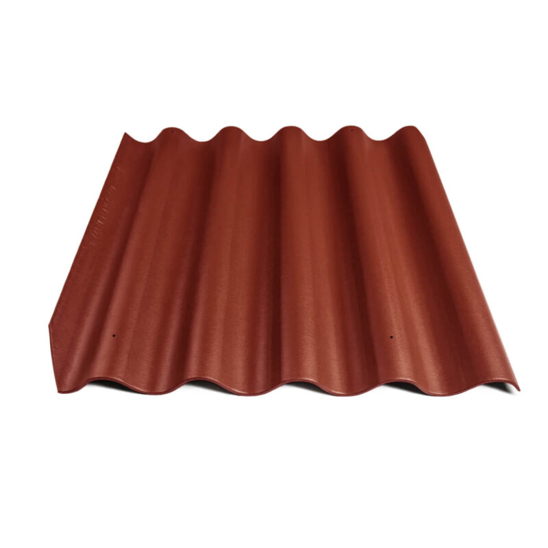 Värvitud eterniit laineplaat Eternit Villa tumepunane 875x920 mm