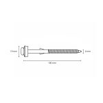 Isepuuriva otsaga Eternit laineplaadi kruvid 6,0 x 100 mm kirsipunane, 100 tk