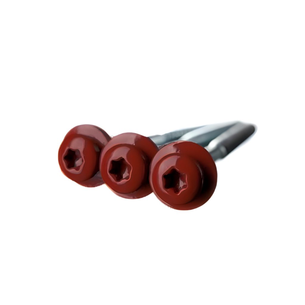 Isepuuriva otsaga Eternit laineplaadi kruvid 6,0 x 100 mm kirsipunane, 100 tk