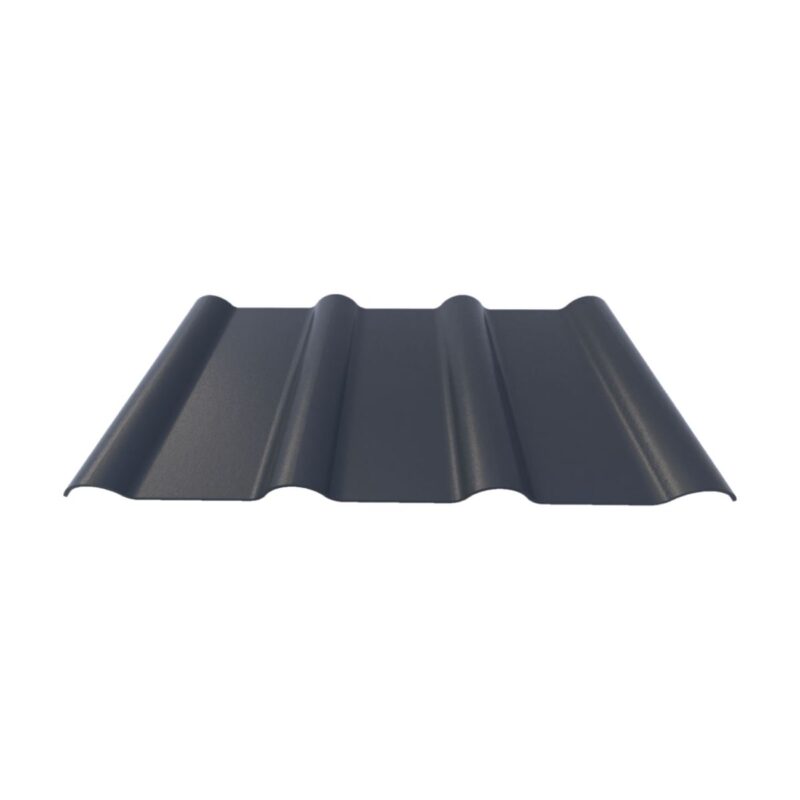 Värvitud eterniit laineplaat Fibrodah Modern grafiit 625×1166 mm