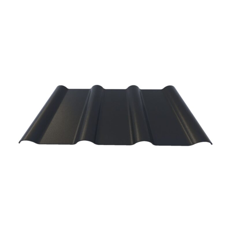Värvitud eterniit laineplaat Fibrodah Modern must 625×1166 mm